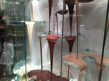 Chocolate fountains in Bellagio.